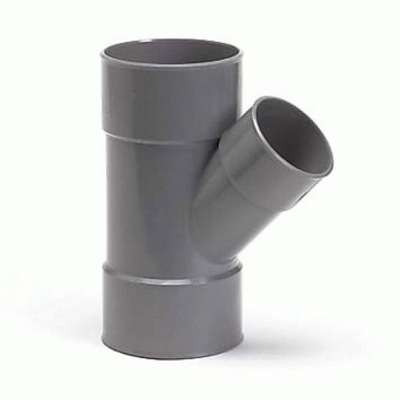 PVC 075 Y stuk 45° 3xL-75mm