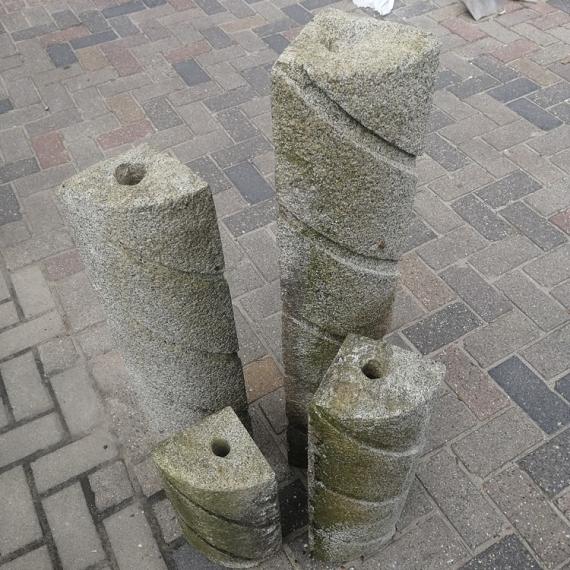 Restpartij Fonteinset4 Graniet Grijs halfrond 15x 40-60-80-100cm (Uitlopend) OW2019