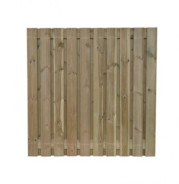 Scherm Recht 21-planks rvs geschroefd 180x180 cm
