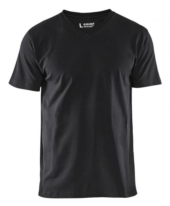 T-Shirt. V-hals 336011659900XXXL Zwart mt. XXXL