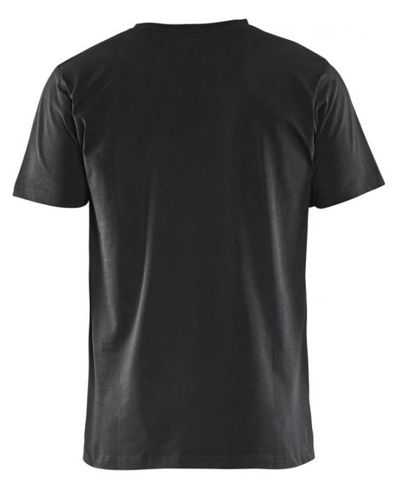 T-Shirt. V-hals 336011659900XXXL Zwart mt. XXXL