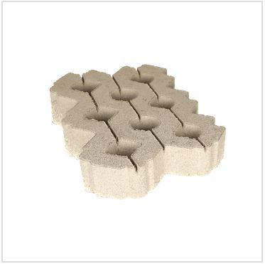 Grastegel H 41x61x12 cm Grijs Vlak