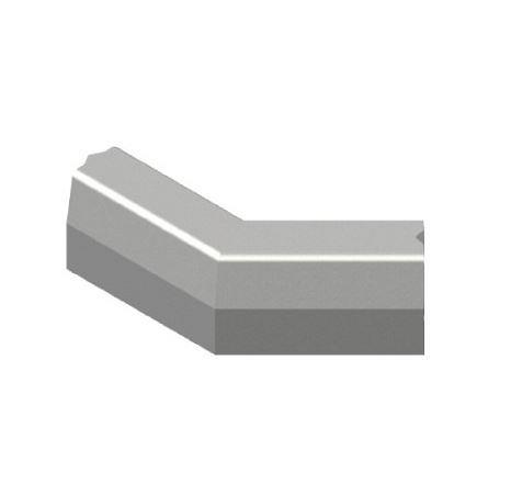 Hoekstuk 13-15x25 cm 135 gr. uitwendig vb grijs