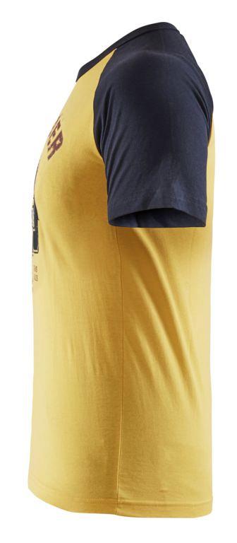 T-shirt Limited Retro Blaklader since 1959 940410423686L Geel-Marineblauw mt. L